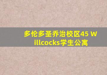 多伦多圣乔治校区45 Willcocks学生公寓